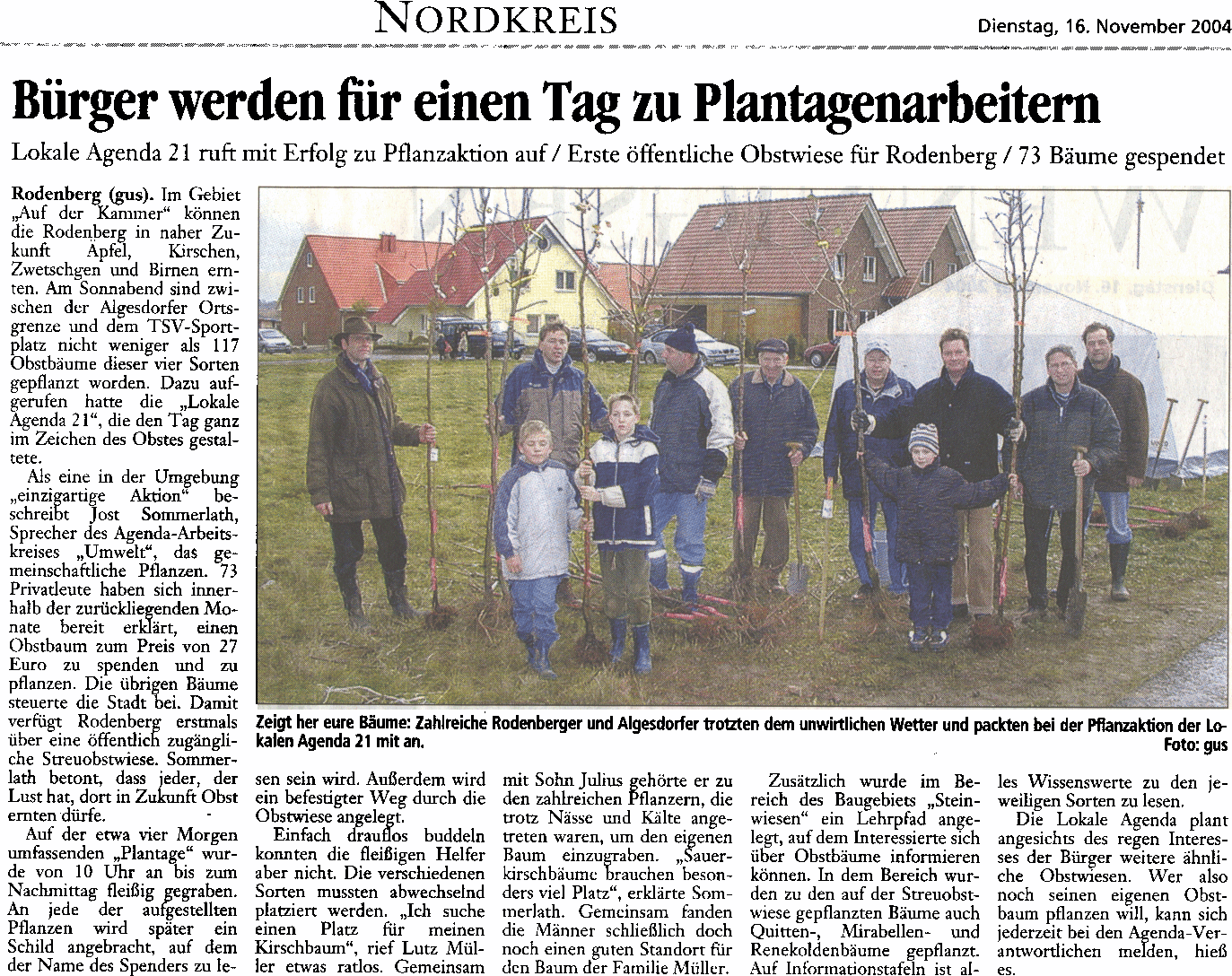 Deister-Leine-Zeitung vom 16.11.2004
