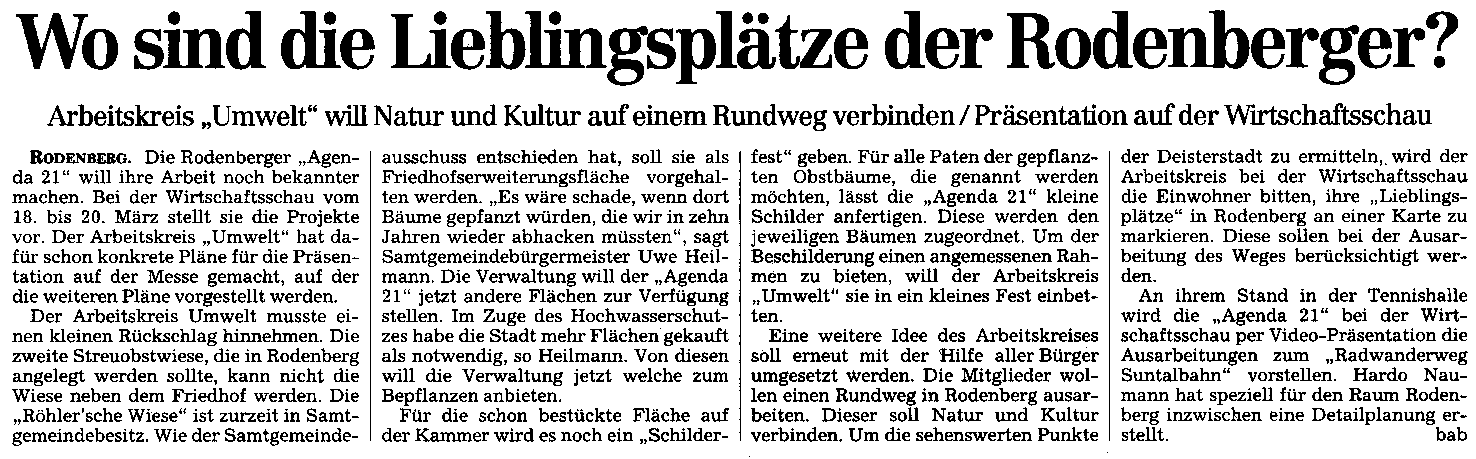 Schaumburger Nachrichten vom 17.02.2005