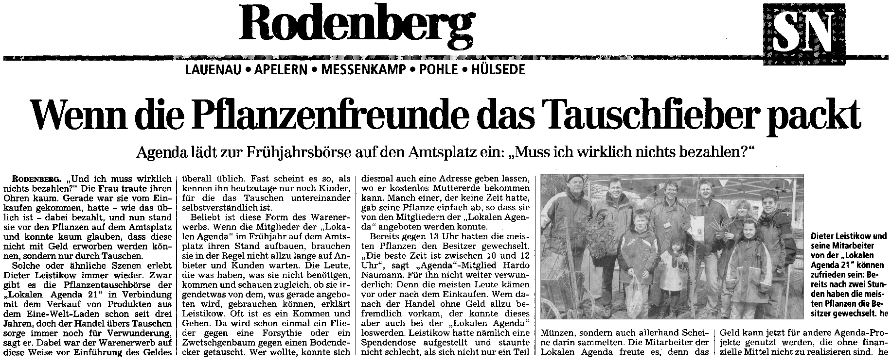 Schaumburger Nachrichten vom 11.04.2005