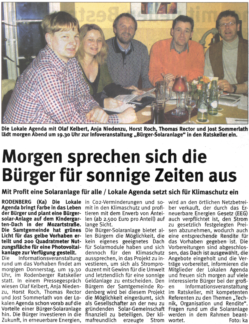 Schaumburger Wochenblatt 5. März 2008, Seite 21