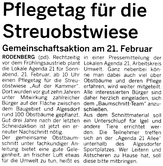 Schaumburger Wochenblatt 14./15. Februar 2015, Seite 20