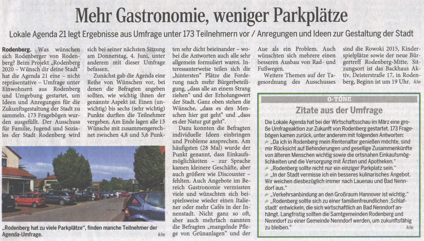 Schaumburger Nachrichten vom 3. Juni 2015